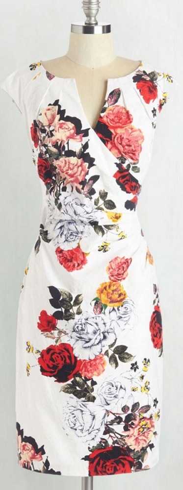 Moda anti-idade:  Vestido com estampas florais