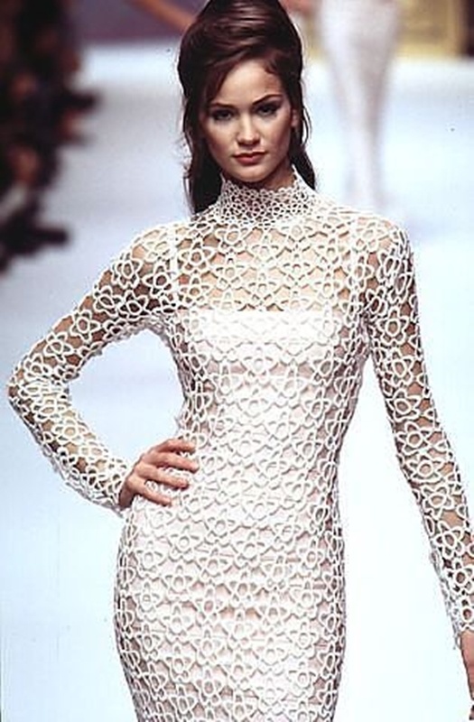 Vestido de noiva de crochê