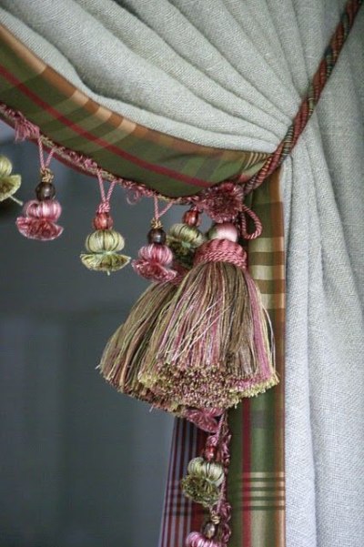 abraçadeira cortina com tassel