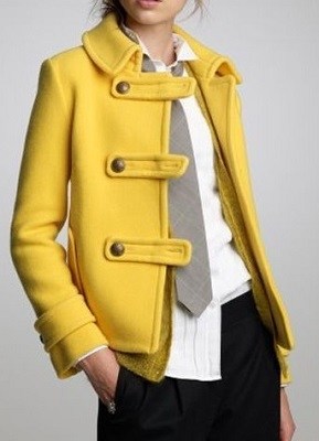 Casaco de cores quentes - amarelo