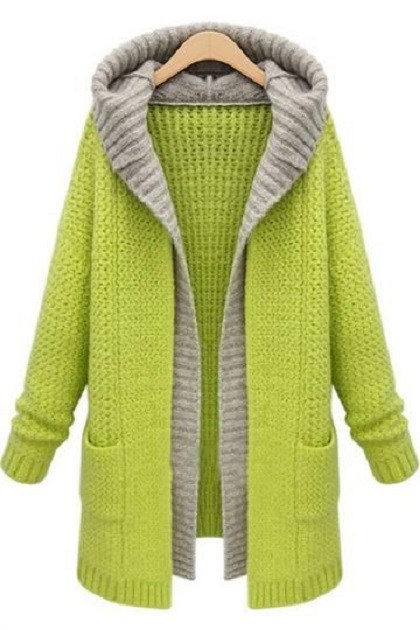 Casaco de inverno com capuz - verde