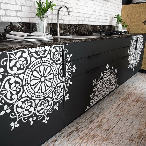Stencil de mandala , lindo, decorativo e fácil de aplicar