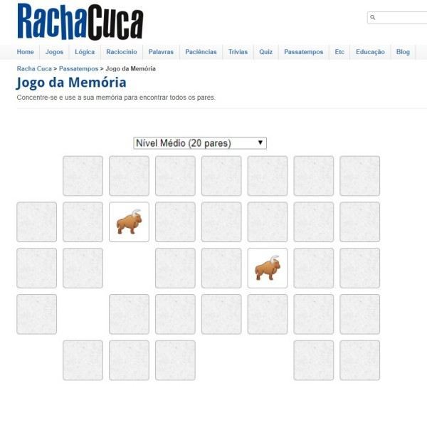 Jogo da memória grátis para exercitar a mente, ideias para a terceira idade