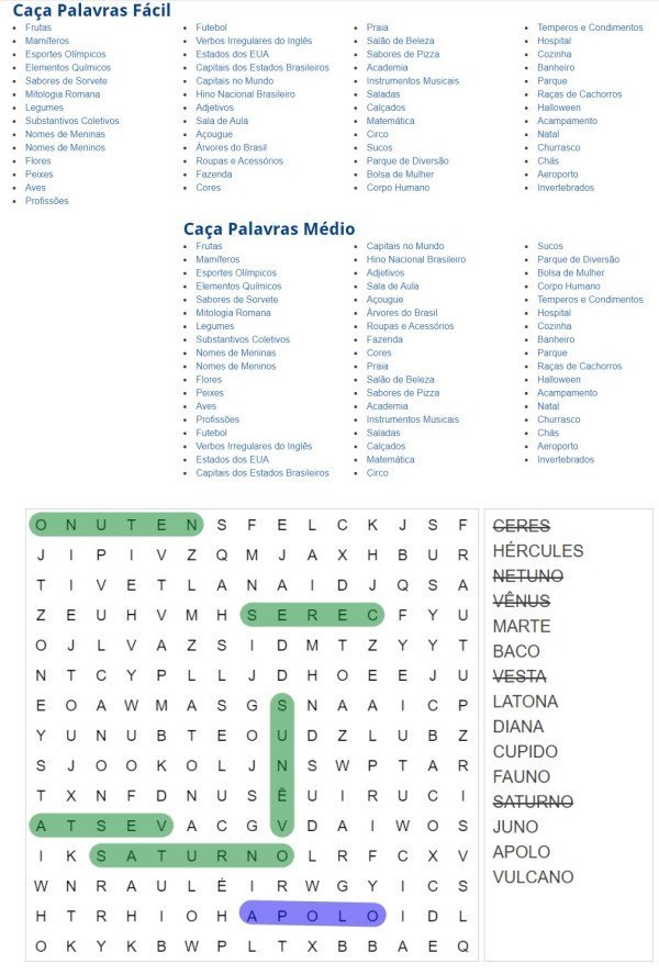 Caça-palavras grátis para exercitar a mente, ideias para a terceira idade