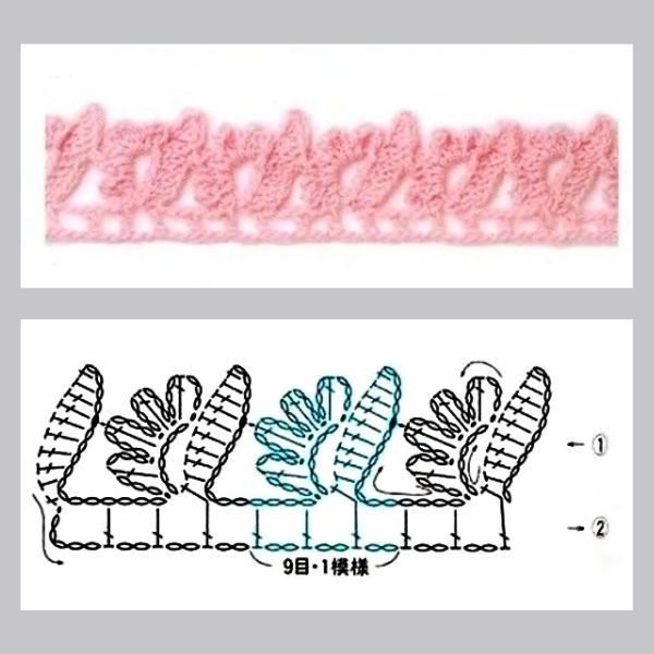 Para copiar: 10 Bicos de crochê com gráfico 1