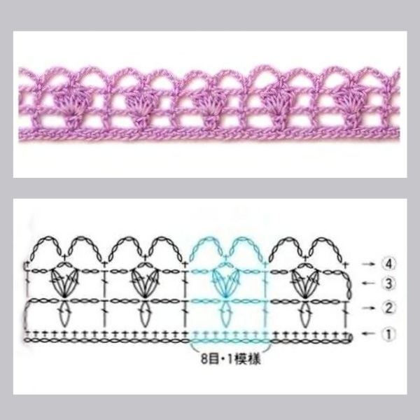 Para copiar: 10 Bicos de crochê com gráfico 1
