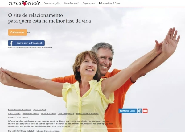 Coroa Metade -Site de Relacionamentos para a Terceira Idade