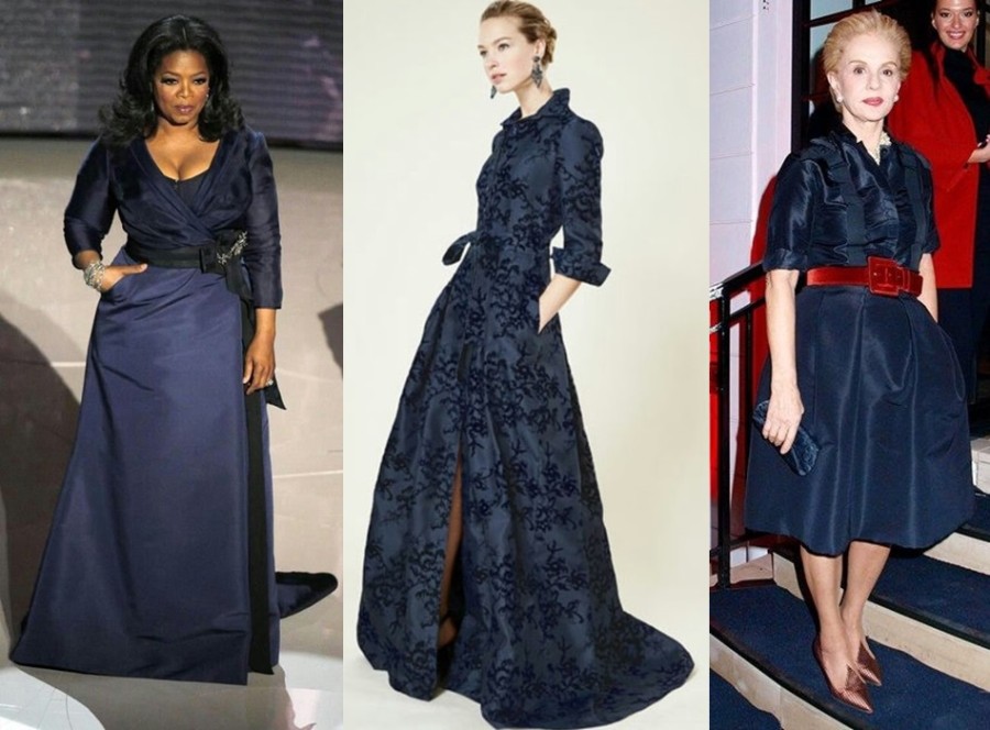 famosas plus size - Oprah Winfrey com carolina Herrera