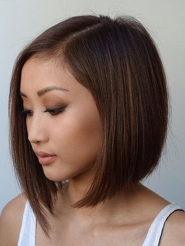 cortes de cabelo para orientais - corte médio reto