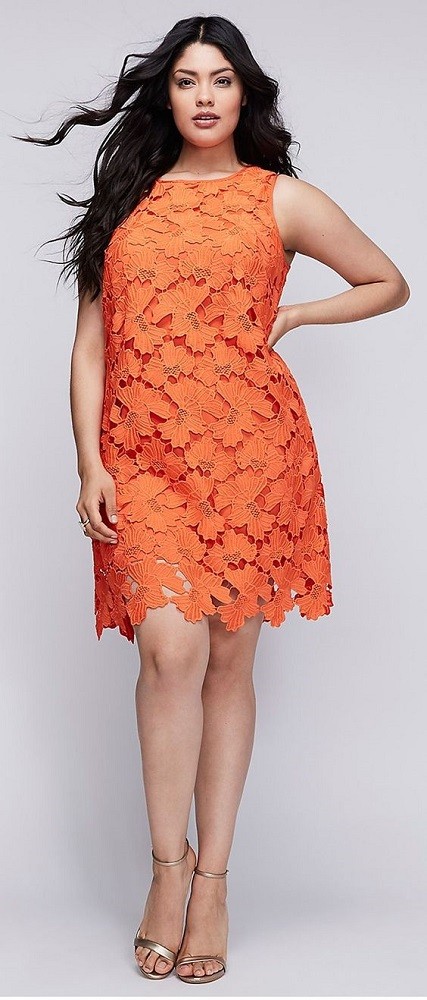 Moda plus size - vestido laranja