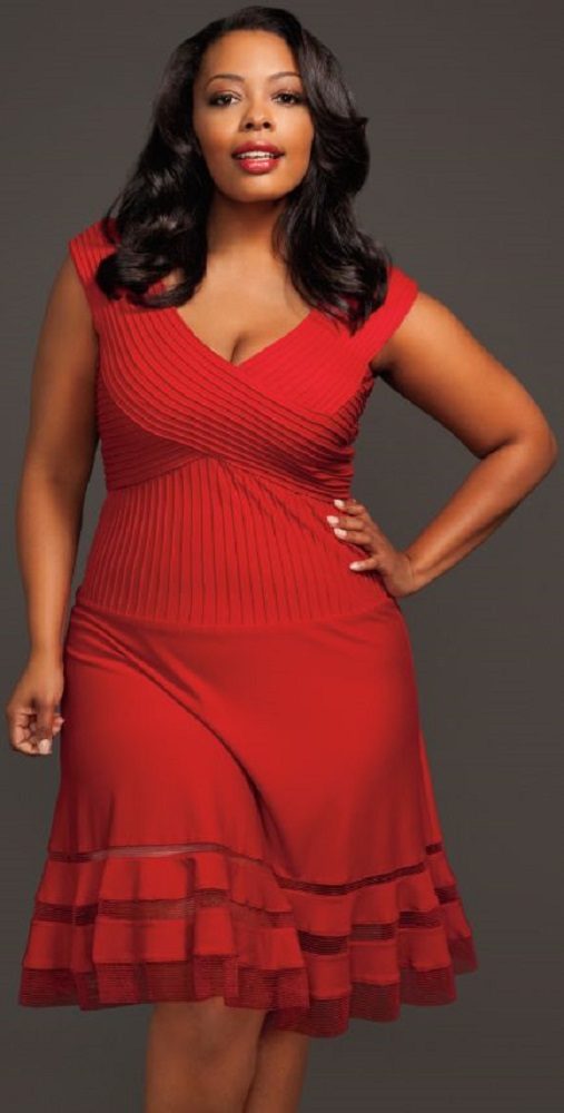 Moda plus size para festas Natal e Reveillon - vestido vermelho