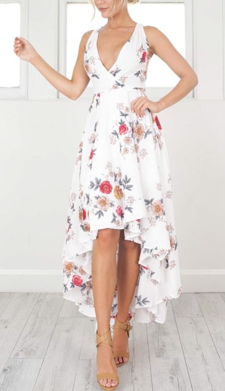 vestido floral para festas de fim de ano