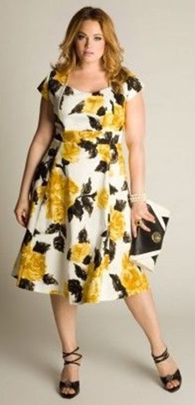 moda anti-idade - vestido estampado floral para festas - 50+ 60+ plus size