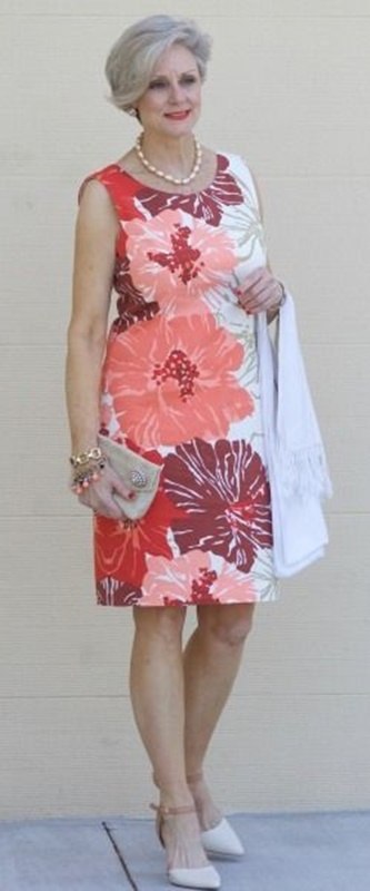 moda anti-idade - vestido floral para festas - 50+ 60+