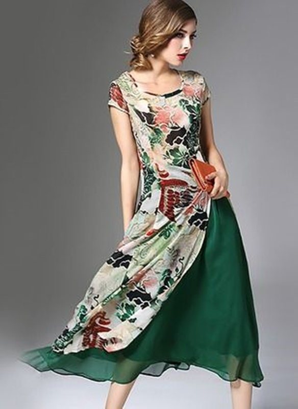 moda anti-idade - vestido floral para festas - 50+ 60+