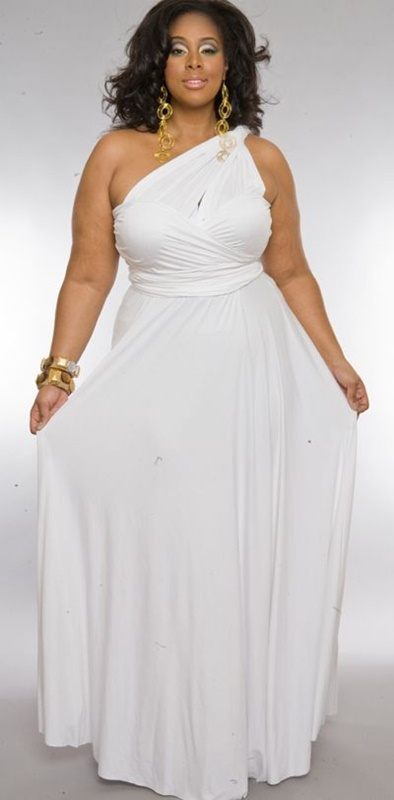 Vestido branco para o Reveillon - plus size - 50+ 60+
