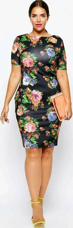 vestido floral preto - plus size - 50+ 60+ moda anti-idade