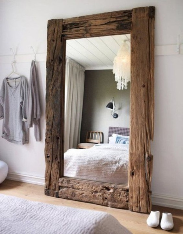 decorar com espelho com moldura rústica