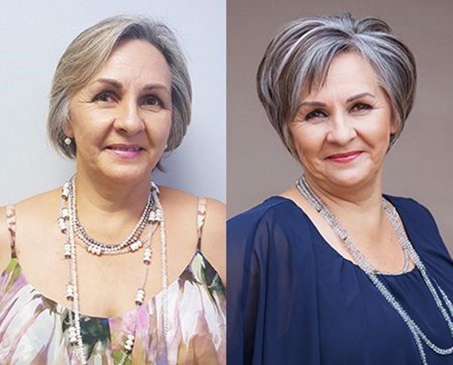 Antes e depois - 24 ideias de cabelo e maquiagem para senhoras