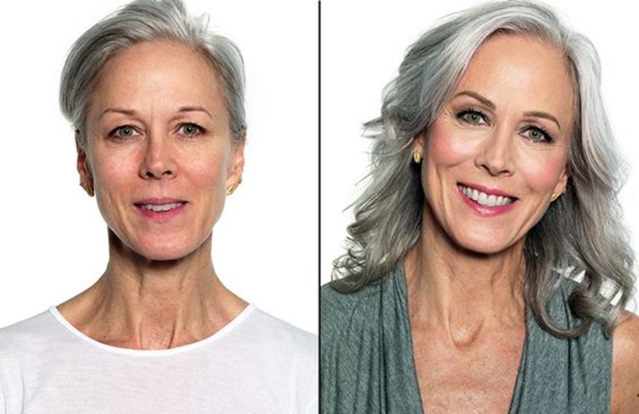Antes e depois - 24 ideias de cabelo e maquiagem para senhoras
