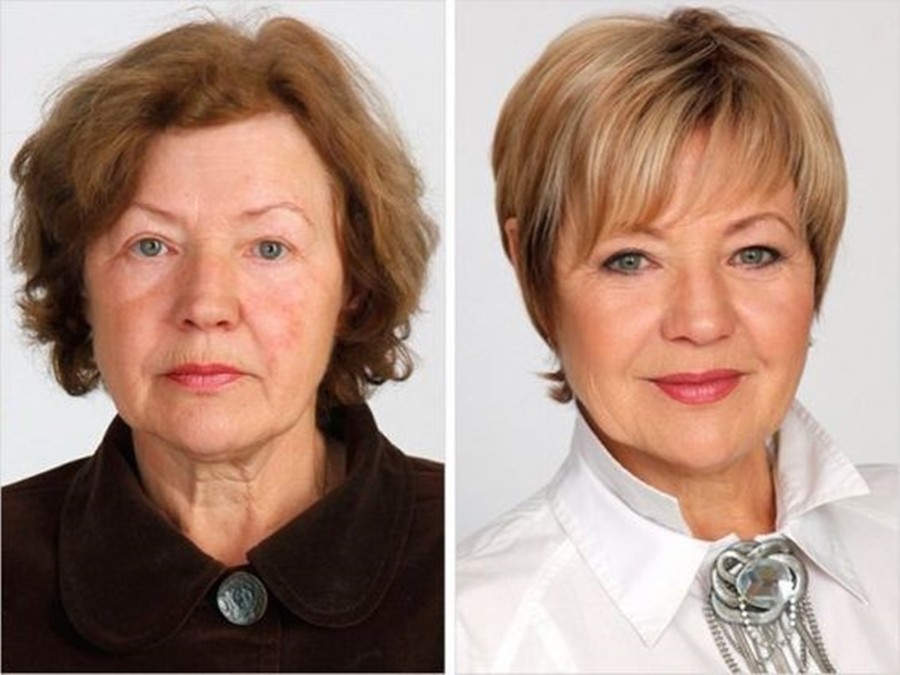 Antes e depois - 24 ideias de cabelo e maquiagem para senhoras