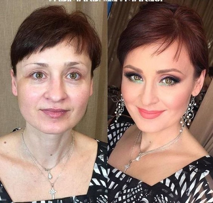 Antes e depois - 24 ideias de cabelo e maquiagem para senhoras