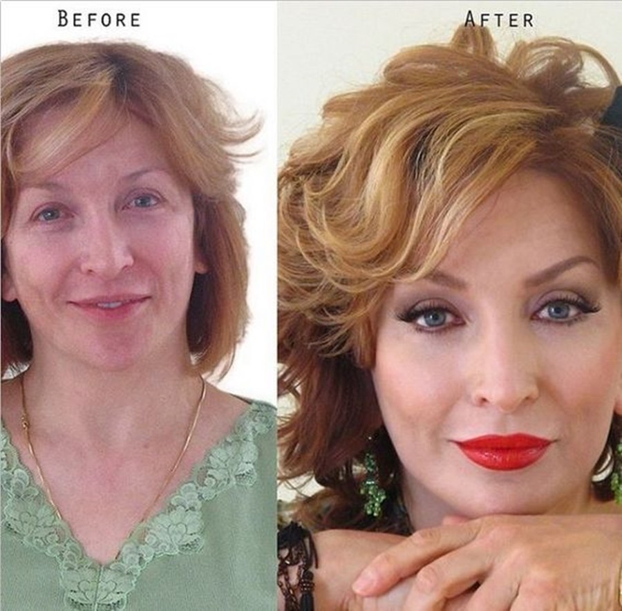 Antes e depois - 24 ideias de cabelo e maquiagem para senhoras