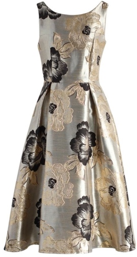 Moda senhoras - vestido curto para bodas de ouro