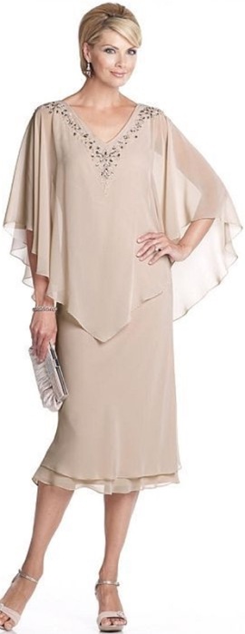 Vestido curto para bodas de ouro