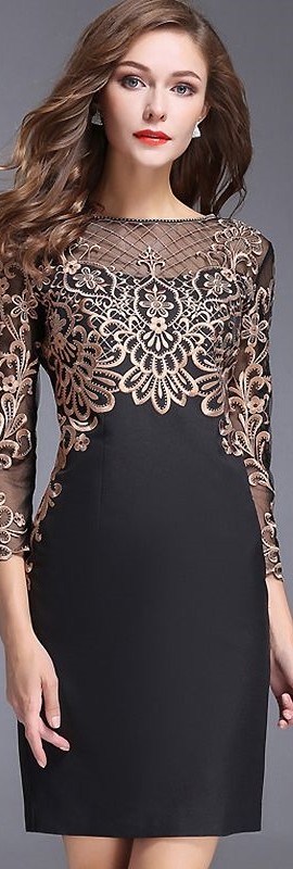 Vestido curto para bodas de ouro