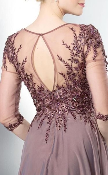 Moda anti-idade - as costas do vestido para festa