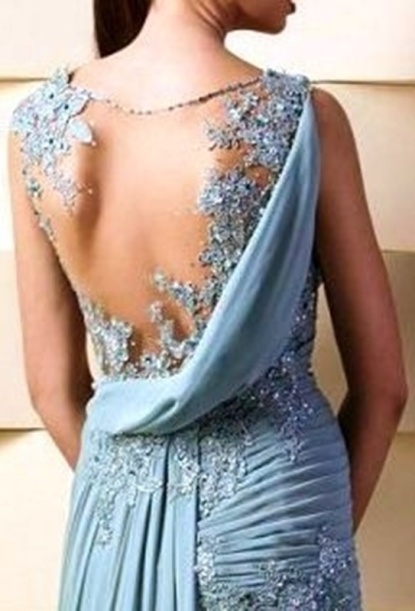 Moda anti-idade - as costas do vestido para festa