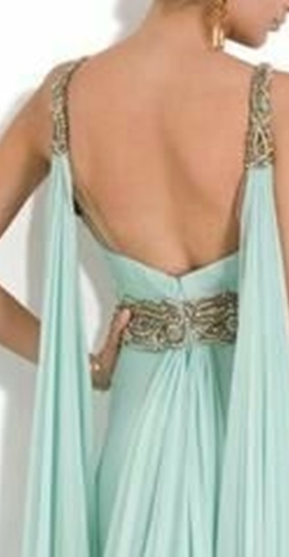 Moda anti-idade - as costas do vestido para festa