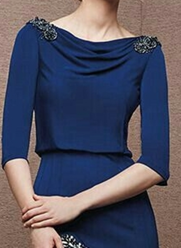 Decote do vestido de festa para senhoras