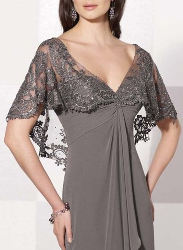 Decote do vestido de festa para senhoras