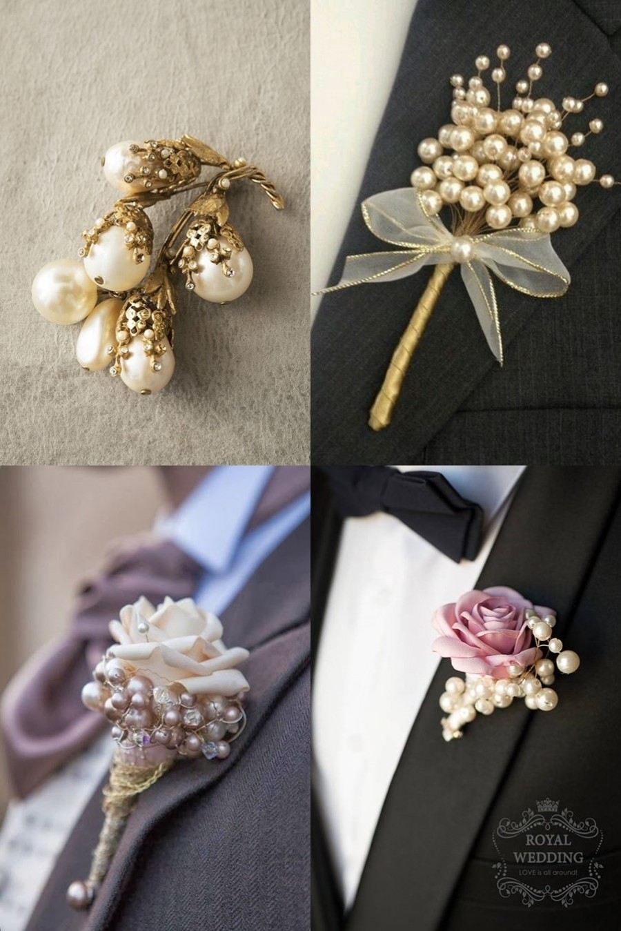 Bodas de pérola - broche, Boutonnière