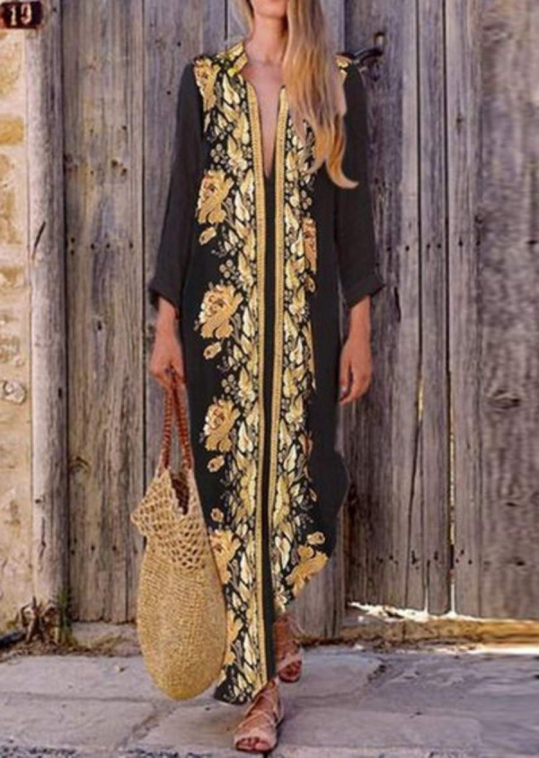 15 elegantes modelos de saída e praia ou kaftan  (preto)