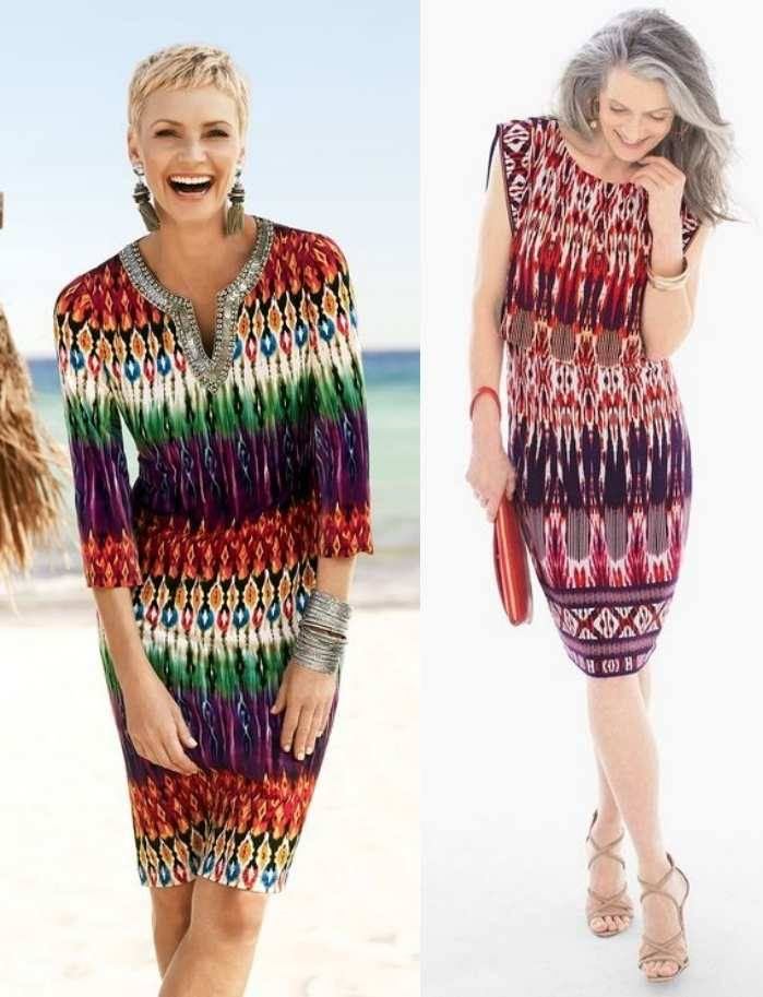 Moda anti-idade: Vestidos com estampas geométricas