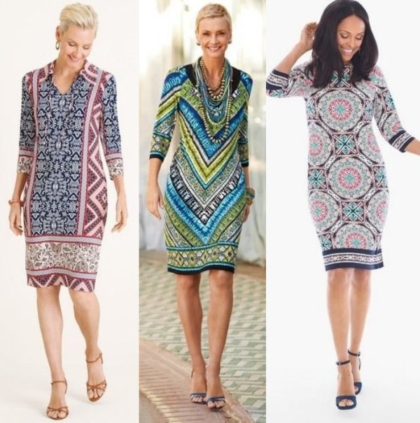 Moda anti-idade: Vestidos com estampas geométricas