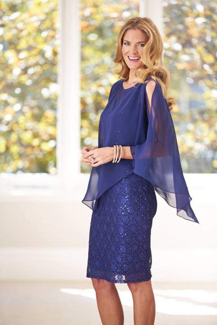 Moda anti-idade: 25 modelos de vestido de festa azul