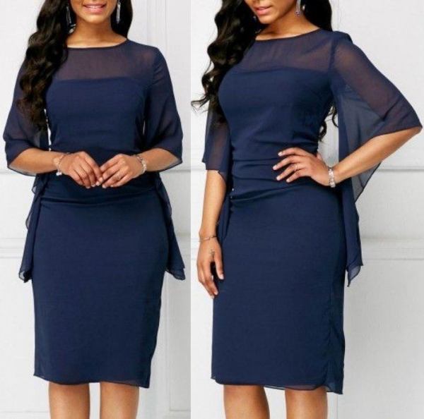 Moda anti-idade: 25 modelos de vestido de festa azul