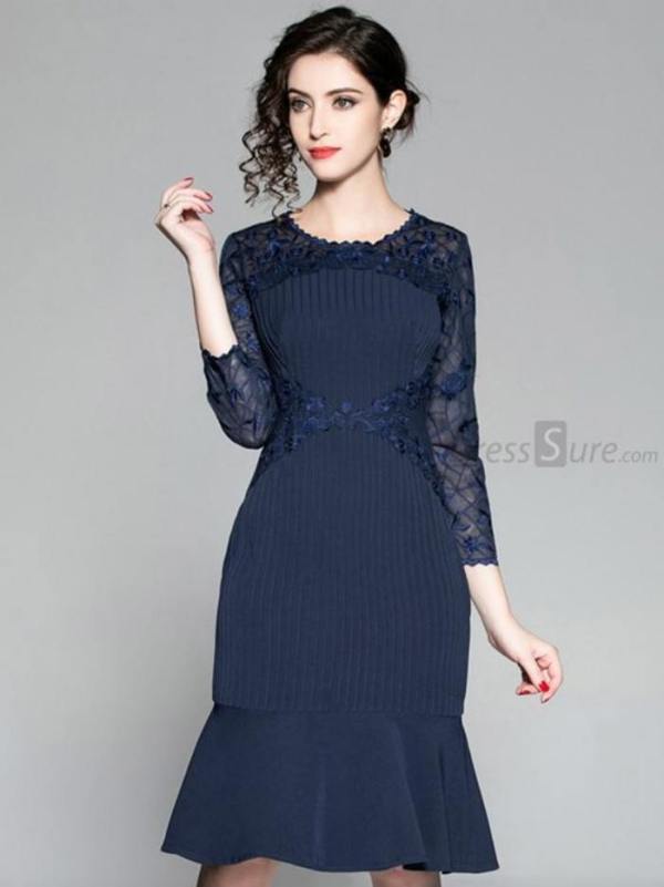 Moda anti-idade: 25 modelos de vestido de festa azul