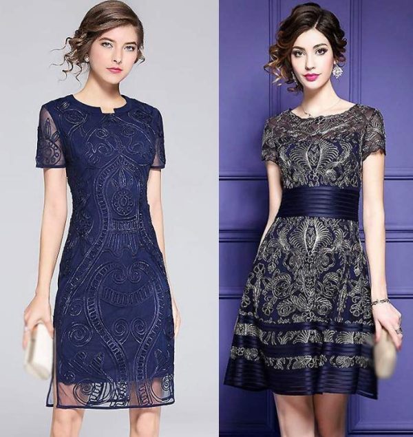 Moda anti-idade: 25 modelos de vestido de festa azul
