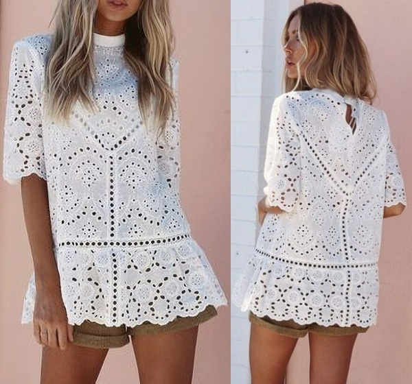 Moda anti-idade: A blusa de laise está de volta!