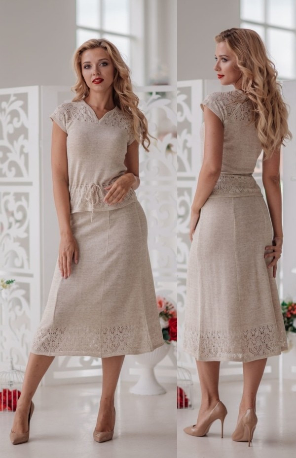 Moda anti-idade: Saia e blusa tricot, pura elegância!