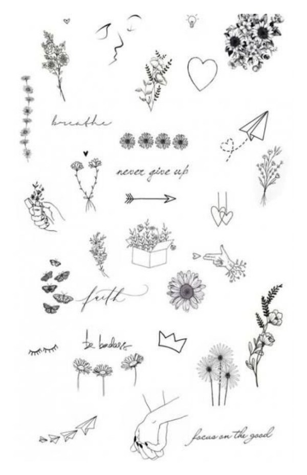 62 ideias de mini tatuagem na terceira idade, mini tatoos