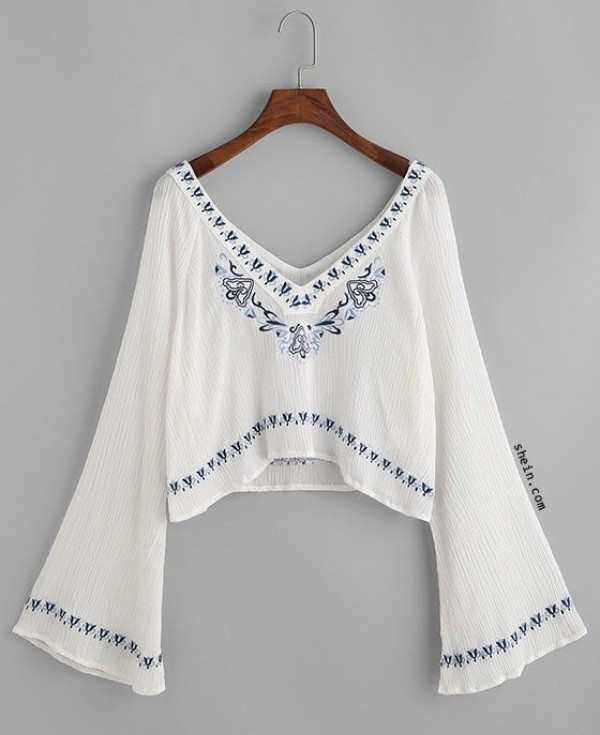 Blusa com bordado floral: 17 opções incríveis!