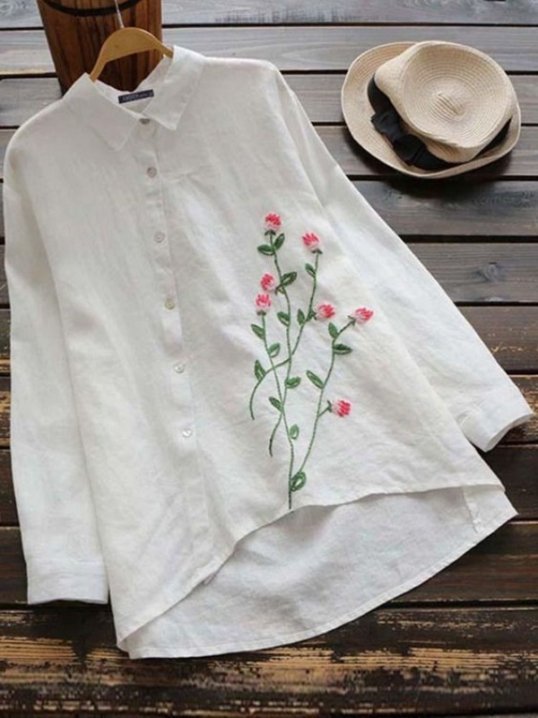 Blusa com bordado floral: 17 opções incríveis!