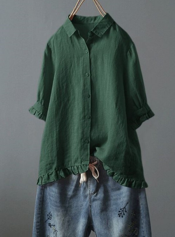 Moda Anti-idade: Camisa feminina com manga curta