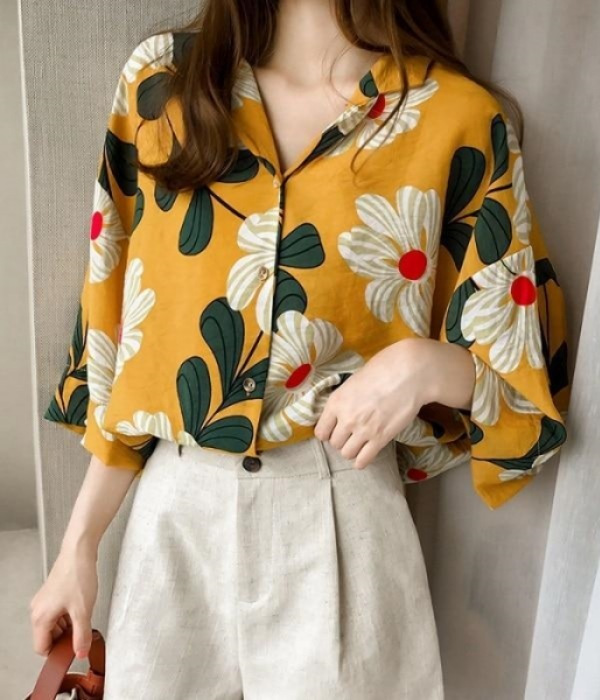 Moda Anti-idade: Camisa feminina com manga curta